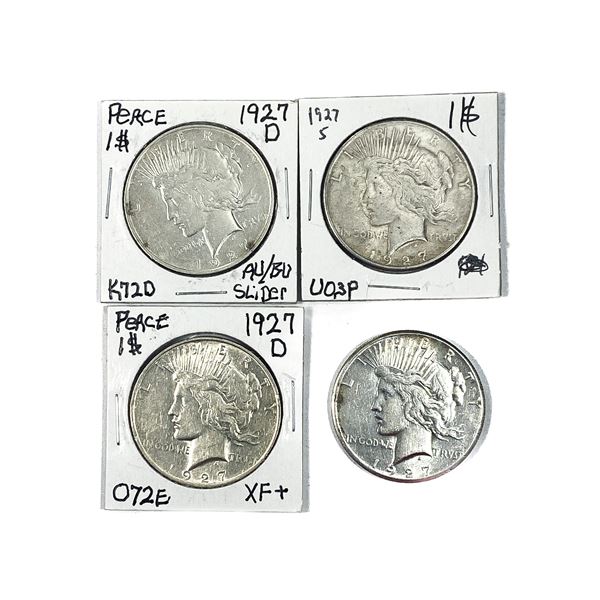 [4 Coins] 1927 Silver Peace Dollar