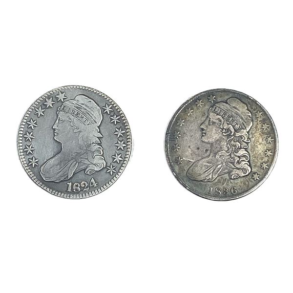 [2 Coins]1824-1836 Capped Bust Half Dollar