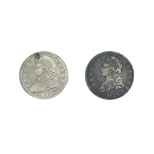 [2 Coins]1833-1836 Capped Bust Half Dollar