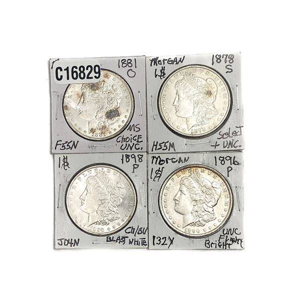 [4 Coins]1881-1898 Morgan Silver Dollar