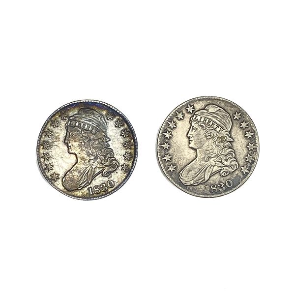 [2 Coins] 1830 Capped Bust Half Dollar