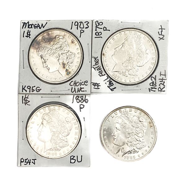 [4 Coins]1885-1903 Morgan Silver Dollar
