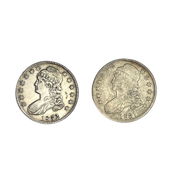 [2 Coins] 1831-1832 Capped Bust Half Dollar