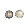 Image 1 : [2 Coins] 1876 Seated Liberty Quarter