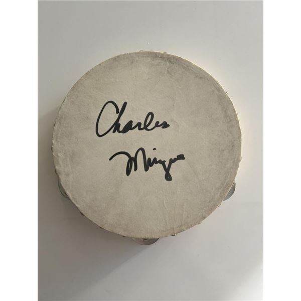 Charles Mingus signed tambourine