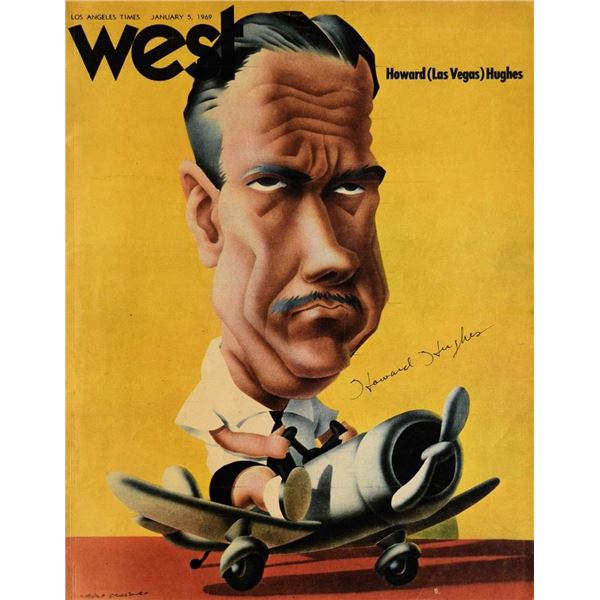 Howard Hughes signed magazine