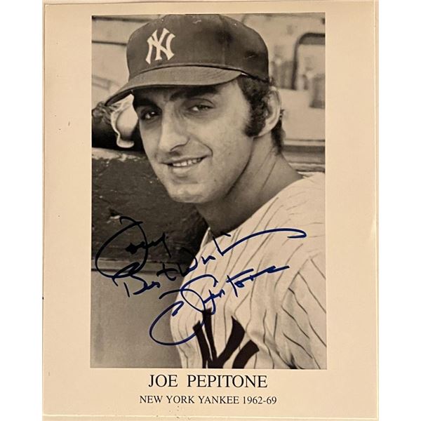 Joe Pepitone signed photo