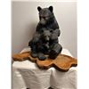 Image 1 : Bear statue on wood base
