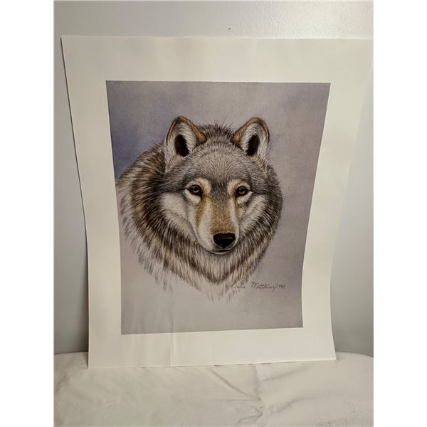 "Timberwolf" Print by Theresa Helen Susie Matthias