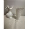 Image 1 : Milk Glass Vases (2)
