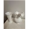 Image 2 : Milk Glass Vases (2)