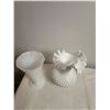 Image 3 : Milk Glass Vases (2)