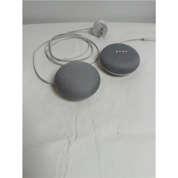 Two Google Nest Minis