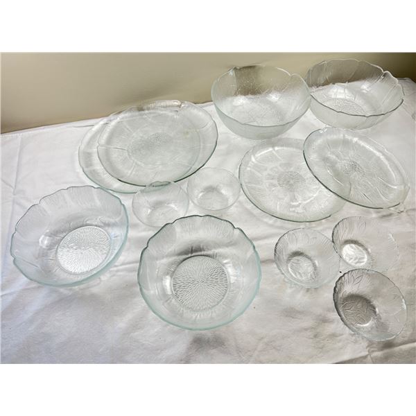 Glassware with Leaf & Floral Designs