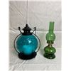 Image 1 : Vintage Green Oil Lamp