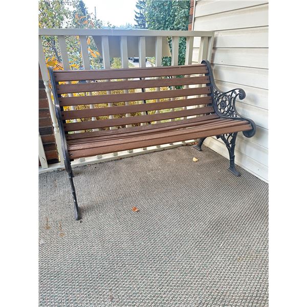 Cast Iron and Wood Bench