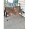 Image 1 : Cast Iron and Wood Bench