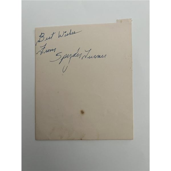 Spyder Turner original signature