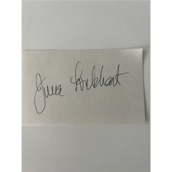 Lassie June Lockhart original signature