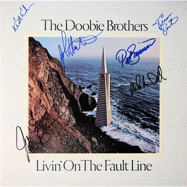 Doobie Brothers Livin' On The Fault Line signed album