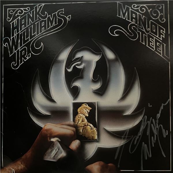 Hank Williams Jr Man Of Steel signed album