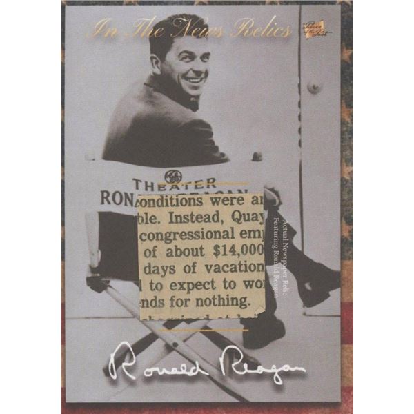 Ronald Reagan newspaper relic