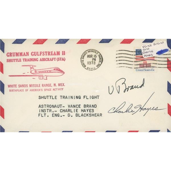 Vance Brand and Charlie Hayes signed Space Cover