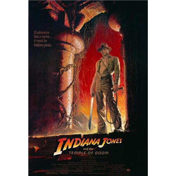 Indiana Jones and the Temple of Doom 1984 original vintage one sheet movie poster