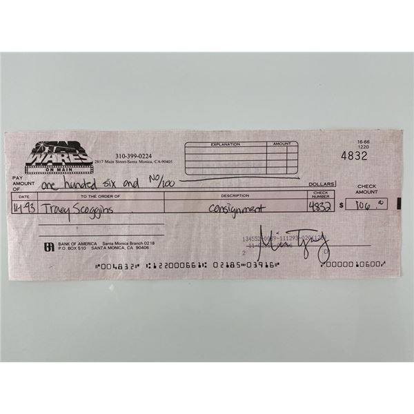 Babylon Five Tracy Scoggins signed check