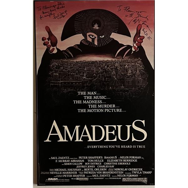 Amadeus cast signed movie poster