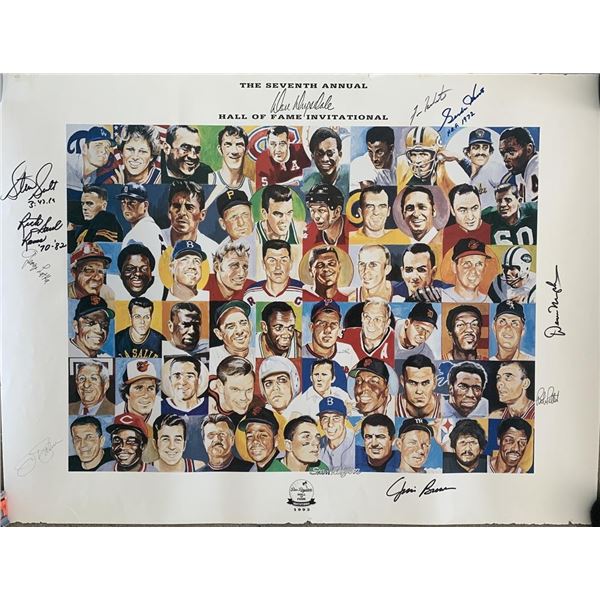 1993 Don Drysdale Hall Of Fame Invitational signed poster