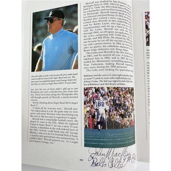 Baltimore Colts John Mackey signed Superbowl book