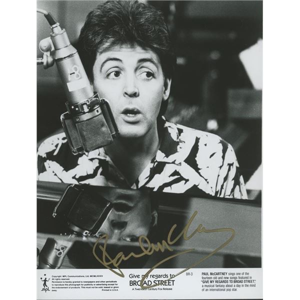 Paul McCartney signed photo