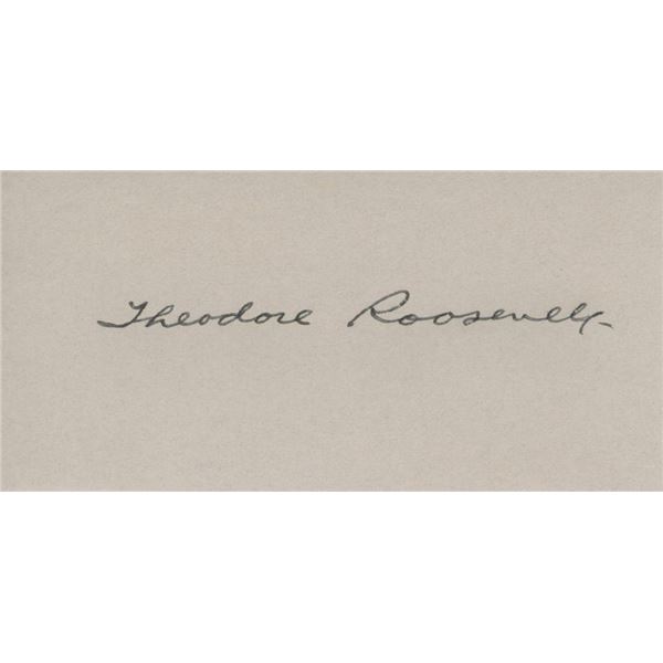 Theodore Roosevelt signature cut. GFA Authenticated