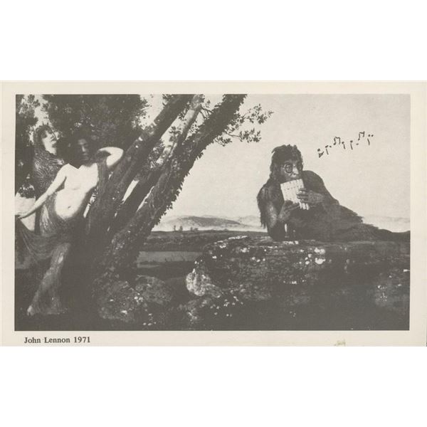 John Lennon signed note