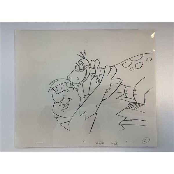 The Flintstones original hand drawn artwork for cartoon