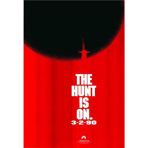 The Hunt for Red October original 1990 vintage advance one sheet movie poster