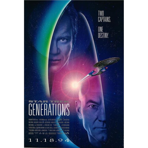 Star Trek Generations 1994 original double-sided one sheet movie poster