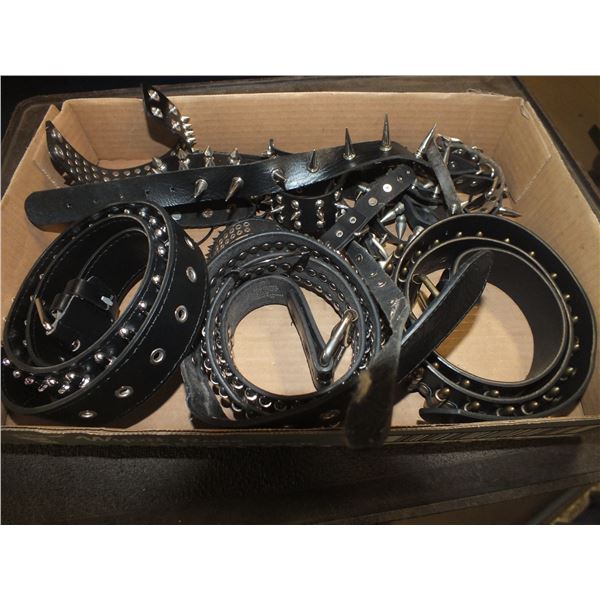 Box Of Assorted Belts & Wrist Bands