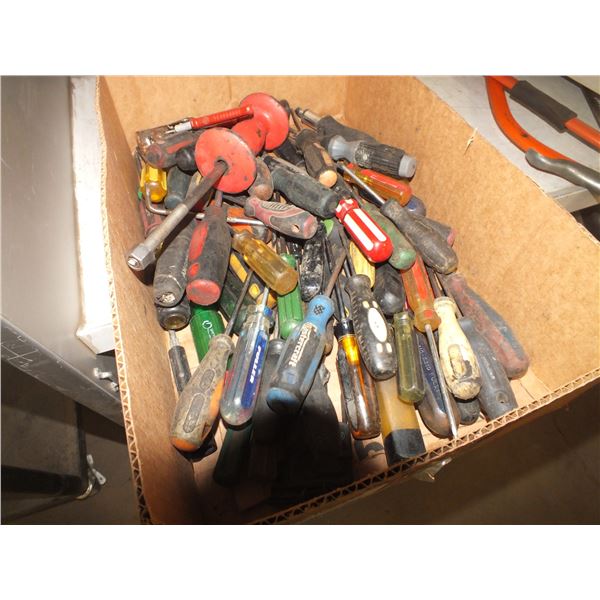 Box Of Assorted Screwdrivers