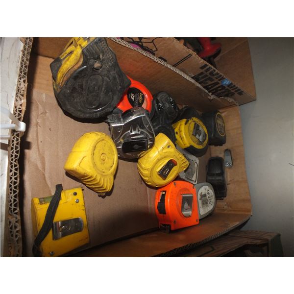 Box Of Assorted Tape Measurers