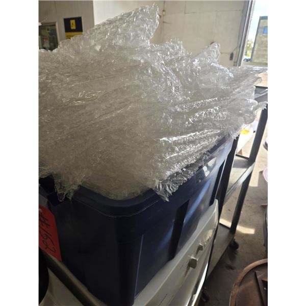 Tote Of Bubble Wrap Sheets