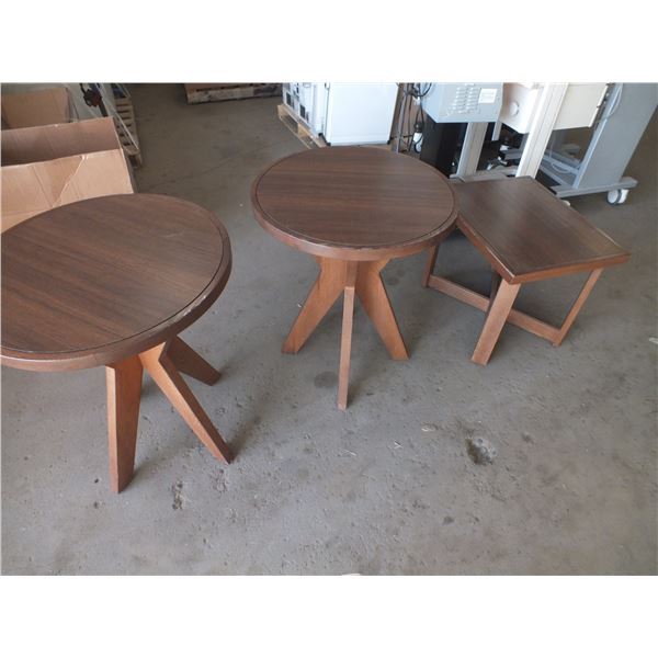 3 Wooden Tables
