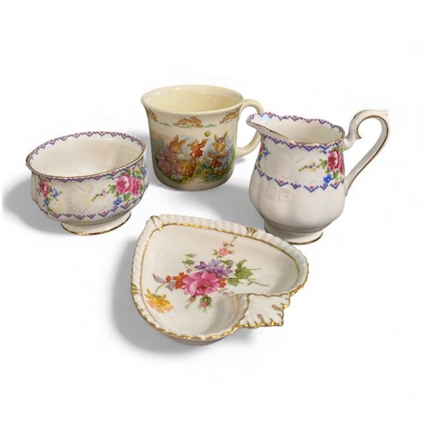 4pc Bone China - 2pc Royal Albert, 1pc Royal Doulton & 1pc Royal Crown Derby
