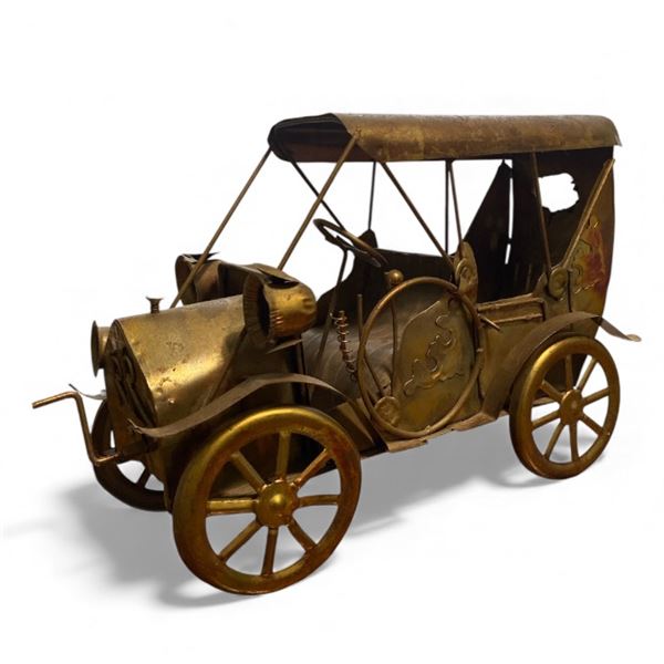 Custom-made brass musical brass vintage vehicle - approx. 12in x 8in x 5in