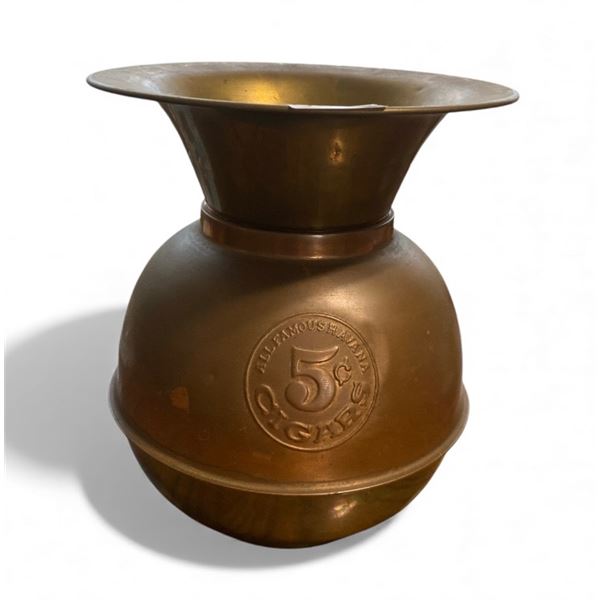 Vintage 5 Cent Cigars All Famous Havana spittoon - 10 1/2in tall