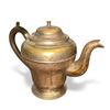 Image 1 : Silver with wooden handle decorative kettle - stamped Made in Pakistan