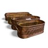 Image 1 : 4pc assorted brass oval planters