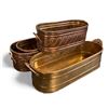 Image 2 : 4pc assorted brass oval planters
