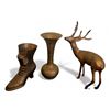 Image 1 : 3pc assorted brass decor